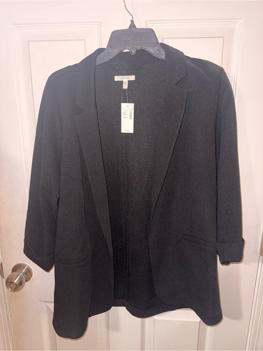 Black Open-Front Blazer Jacket by A New Day